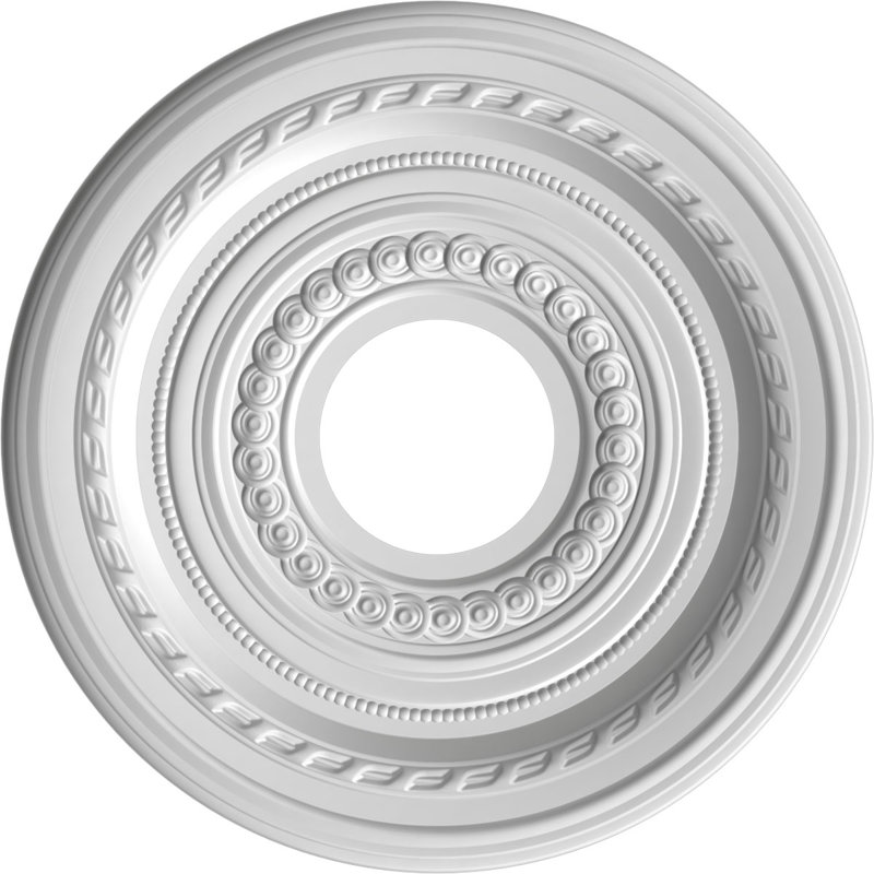 Médaillon Cole en PVC thermoformé pour plafond, H 13 po x l 13 po x P 0,75 po, Bronze métallique foncé