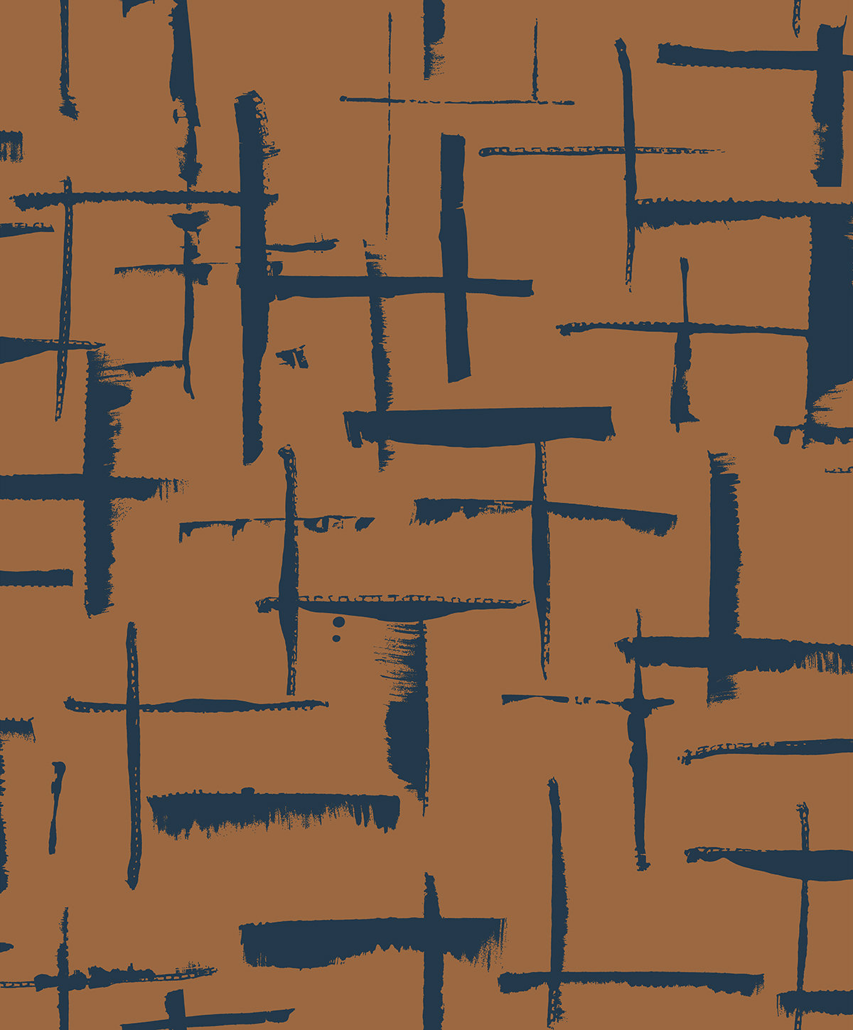 Niseko Modern Abstract Wallpaper, Burnt Orange