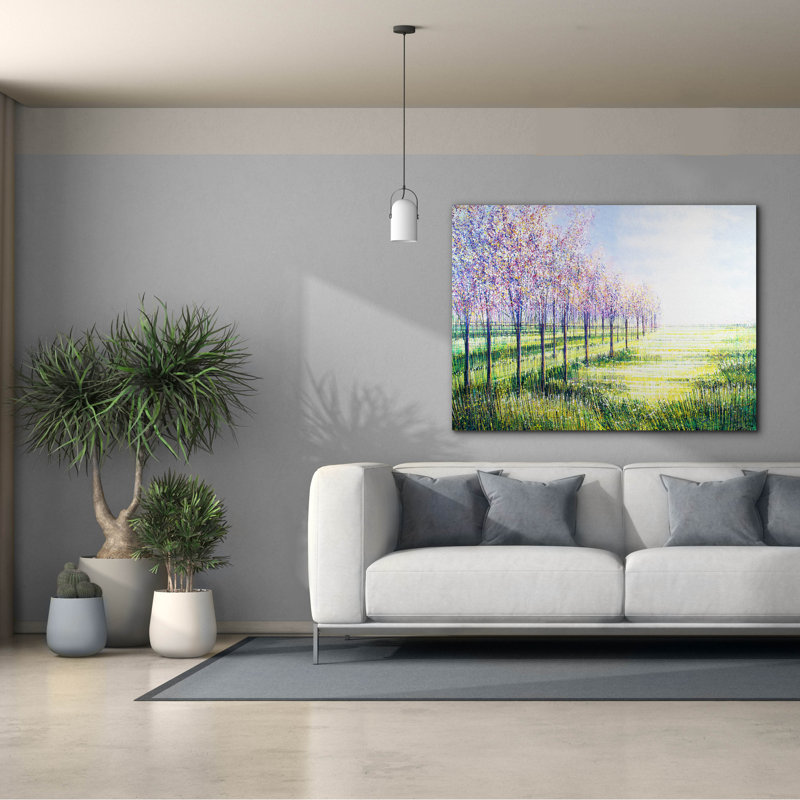 «Orchard Trees In Blossom» par Marc Todd, art mural sur toile, H 40 po x l 54 po x P 1,5 po