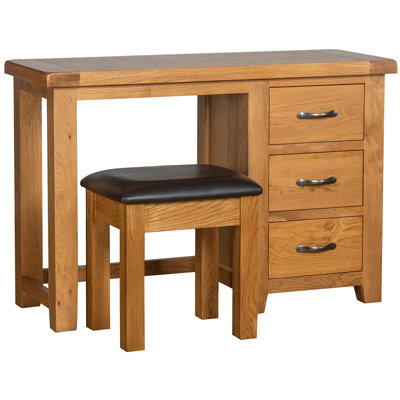 Thornbury Single Pedestal Dressing Table and Stool Set
