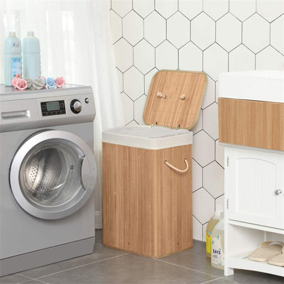 Bamboo Laundry Basket with Handles