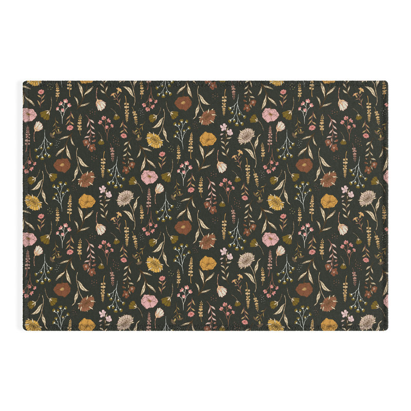 Talan Floral Rug, Rectangle 2' x 3'