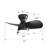Bedroom Ceiling Fan With 3 Colour Dimmable, 3 Abs Blades Remote Control Dc Motor Black With 18W Led Light-113577013-113577015