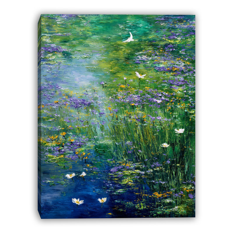 «Meadow Light Drift», art mural sur toile tendue, H 48 po x l 32 po x P 1,5 po