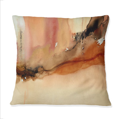 Coussin décoratif à encre liquide liquide «Earth Tones VI»