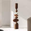 Pièce de décoration empilée en bois d'hévéa naturel