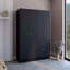 Armoire, armoire à deux portes, un tiroir, cinq tablettes intérieures, tringle