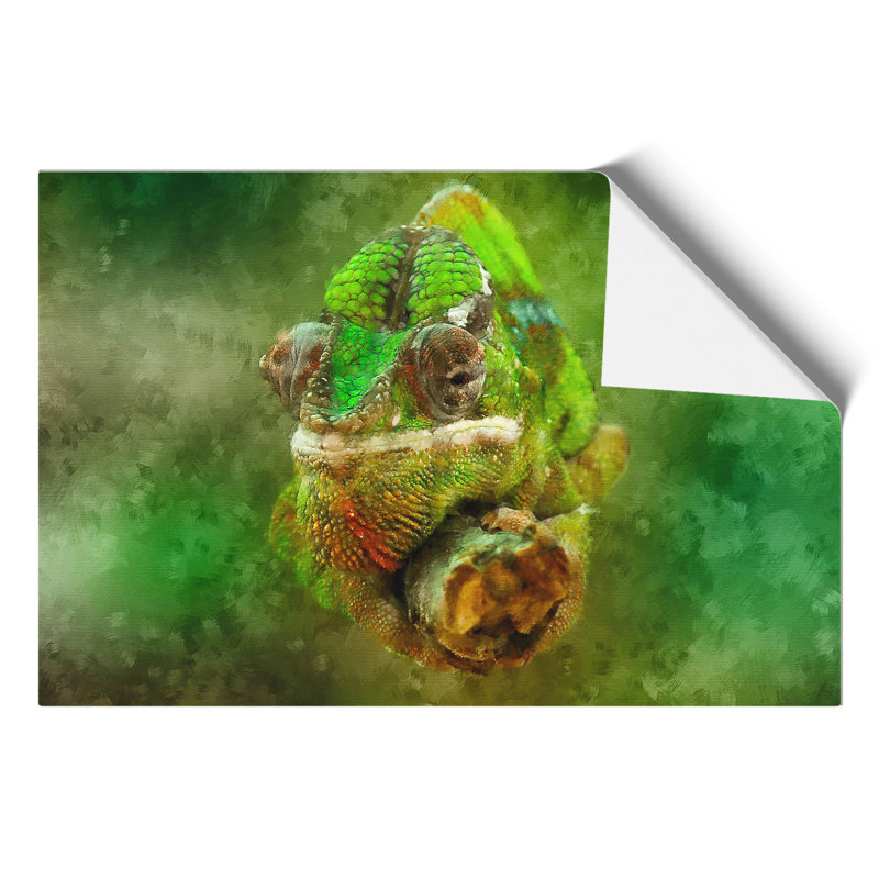 Chameleon Lizard Painting - Frameless Print, 21cm H x 30cm W x 0.1cm D
