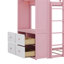 Twin Size Bunk Bed With 4 Storage Drawers, Hanging Rod, Light Bar, Integrated Shelves & Dual Ventilated Panels-7590672