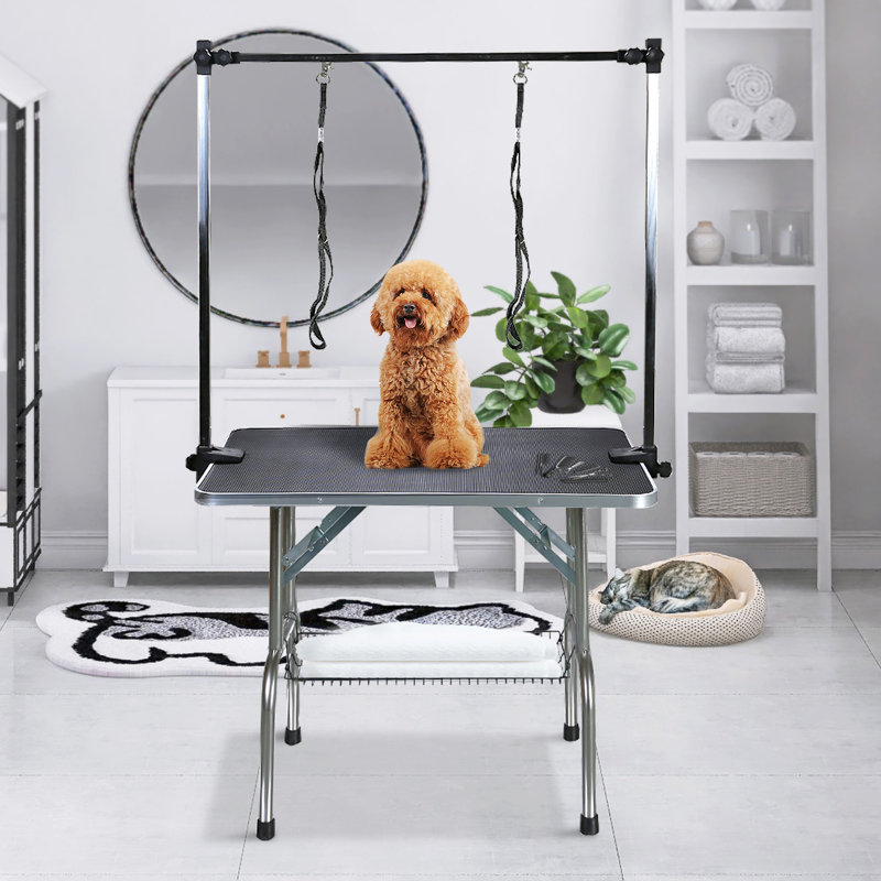 Table de toilettage professionnelle réglable, H 30 po x l 42 po x P 23,5 po, Noir