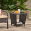 TABLE D'appoint TRENTON (EN ORIGINAL AVEC TABLETTE EN VERRE)