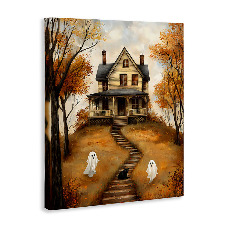 Toile Cozy Halloween House, design par Creative Studio, H 48 po x l 36 po