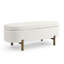 Banc de rangement moderne ovale rembourré