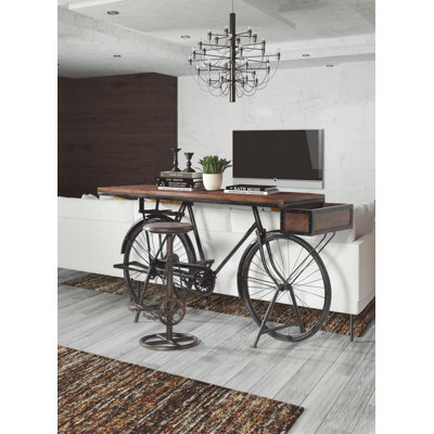 Frier 198cm Solid Wood Top Console Table