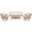 Ensemble de conversation pour 5 personnes avec chaises pivotantes et coussins-1883236176