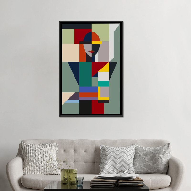 «Nameless Woman», impression sur toile, H 26 po x l 18 po x P 1,5 po, Toile encadrée noire, Pas de tapis