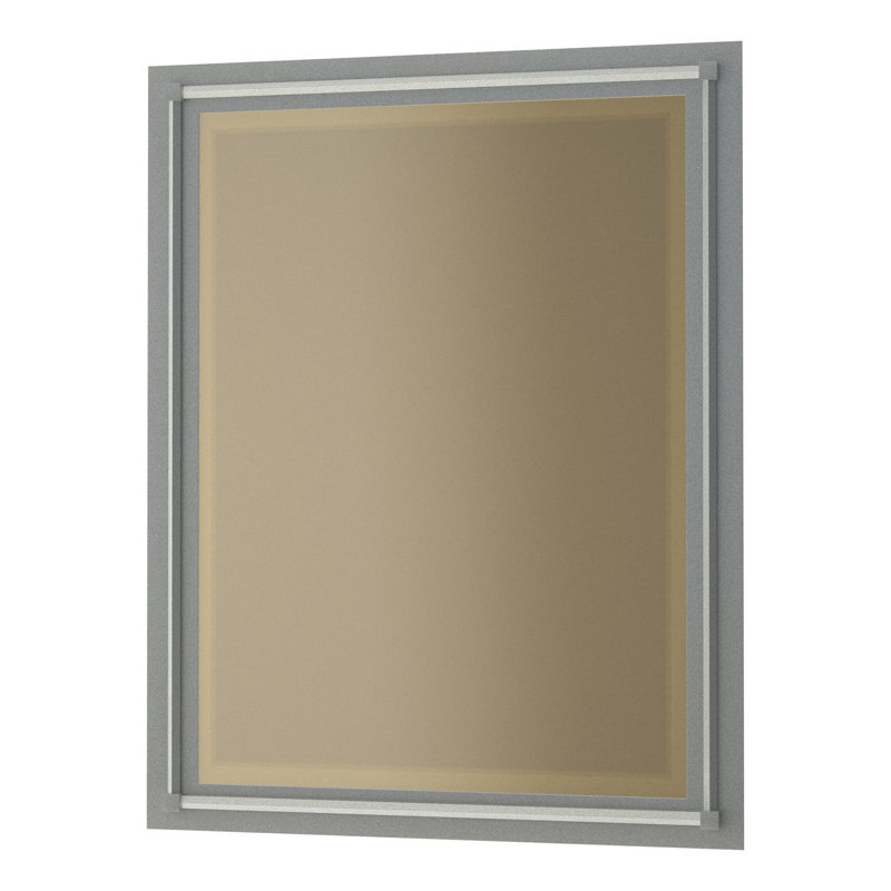 Rook Industrial Beveled Accent Mirror, Vintage Platinum