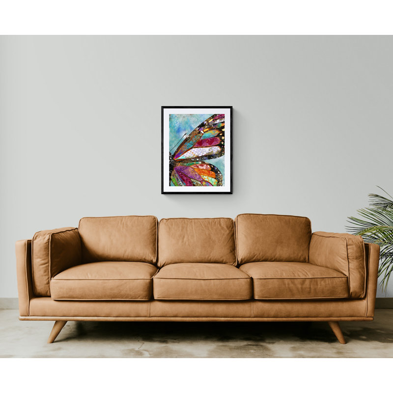Woodland Butterfly Wing Print by Jennifer Lambein, 31.2" H x 25.2" W x 0.88" D, Black Single Picture Framed Paper