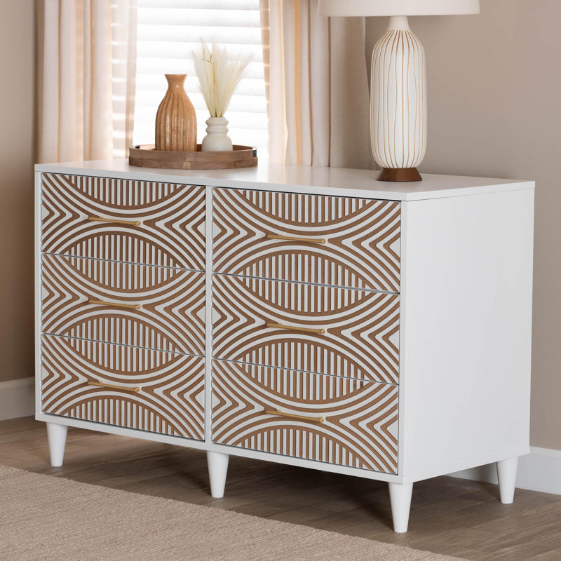 Commode 6 tiroirs Baxton Studio Louetta