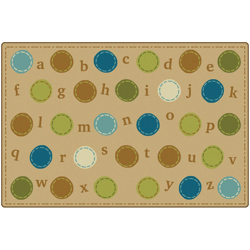 Carpets for Kids KIDSoft™ Tufted Polka Dots Tan Area Rug