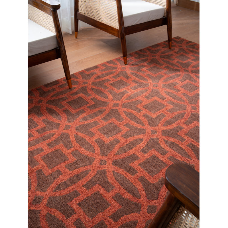 Tapis en laine touffetés à la main Bradford, Rectangle 6 pi x 9 pi