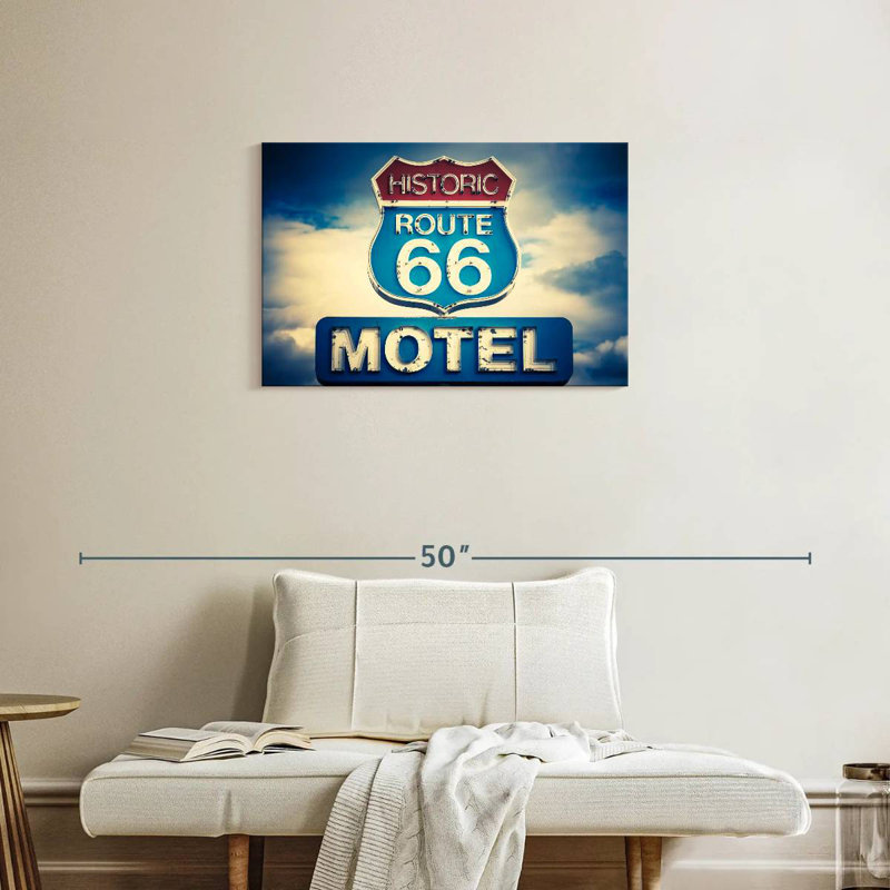 Enseigne historique Mehar Route 66, H 20 po x l 30 po
