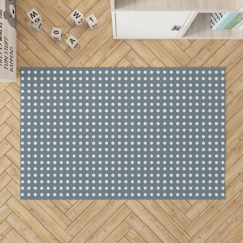 Tapis de jeu Dot Doted, Vert clair, Rectangle 48 po x 72 po
