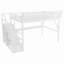 Lit mezzanine en métal avec escalier, bureau, station de charge et lumières RVB-130021616