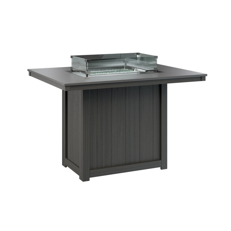 Foyer de table berlinois Donoma, Hammered Top Stainless with Coastal Grey Base, H 36 po x l 41 po x P 54 po