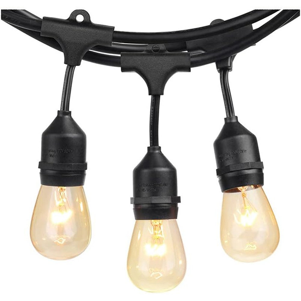 The Holiday Aisle® Outdoor String Lights, 48FT Commercial Grade String ...