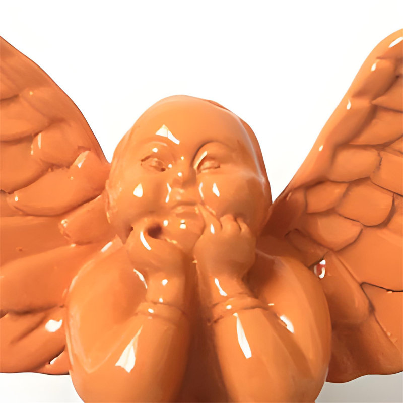 Statue Chubby Angel - un décor luxueux et minimaliste moderne pour la maison, Orange
