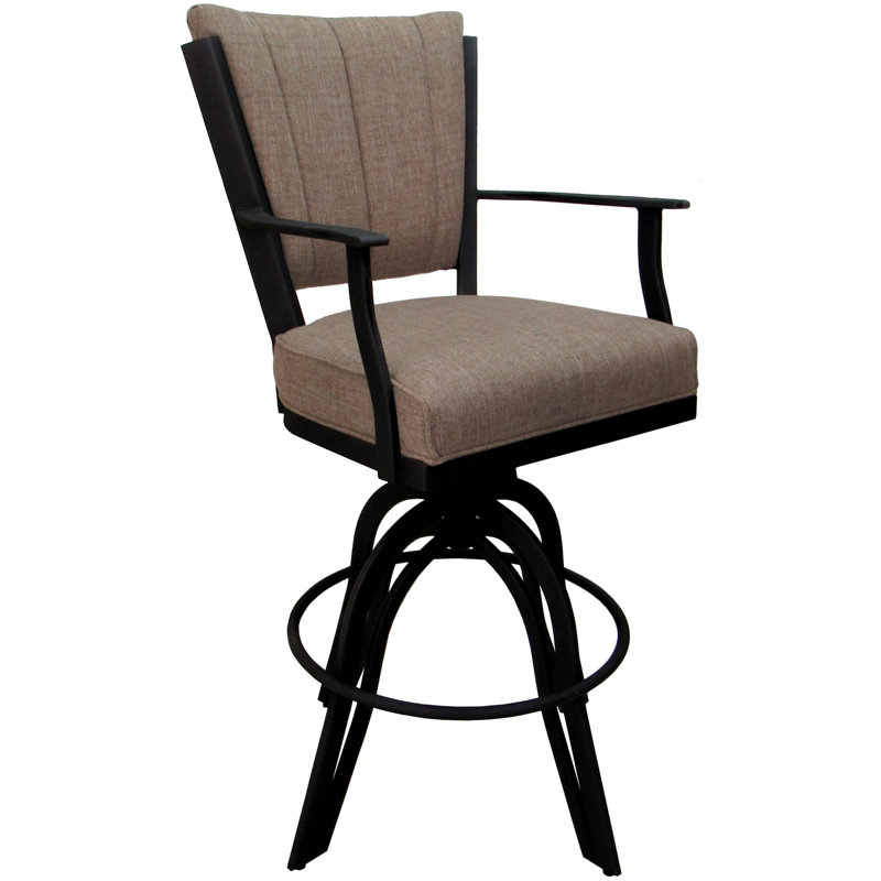Tabourets de comptoir en métal Custom, Beige bassin, Noir, Tabouret de comptoir (siège d'une hauteur de 26 p