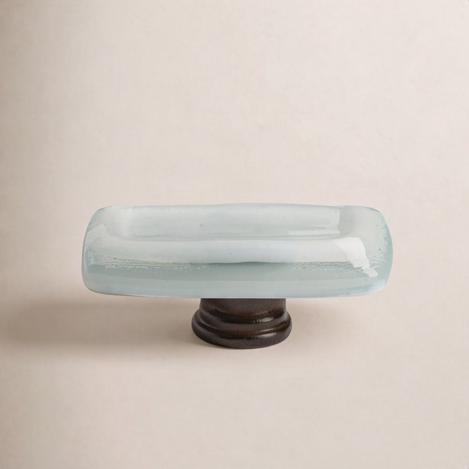 Stratum Rectangular Knob Knob, Spruce Green, Oil Rubbed Bronze