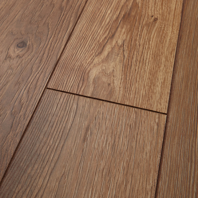 Restoration Collection 6.375'' x 47.5'' x 12mm Sawmill Hickory Laminate Flooring, Natural