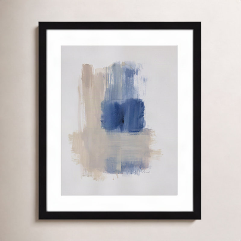 Macathurn Powder Room Wash III sur papier, H 19 po x l 16 po x P 1,25 po, Cadre noir mat