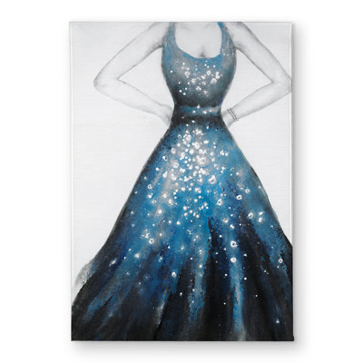 Blue Princess Dress Door Mat - Stylish Bedroom Decor | Indoor Outdoor