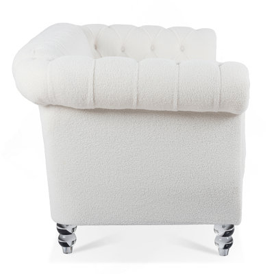 Canapé Chesterfield à accoudoirs roulés 84 po 3 places