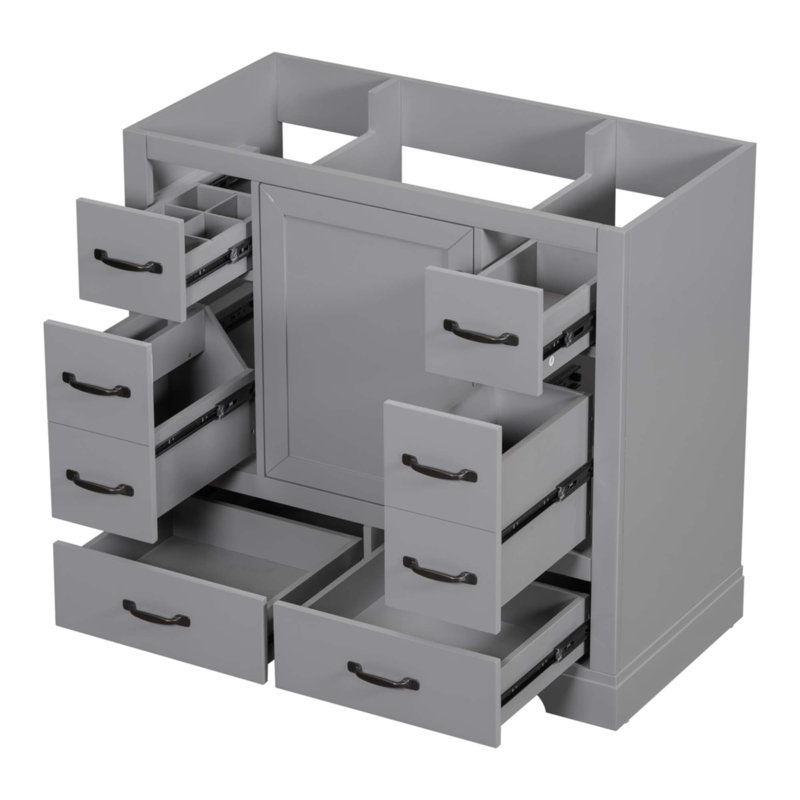 Meuble-lavabo 36 po sans lavabo, Gris