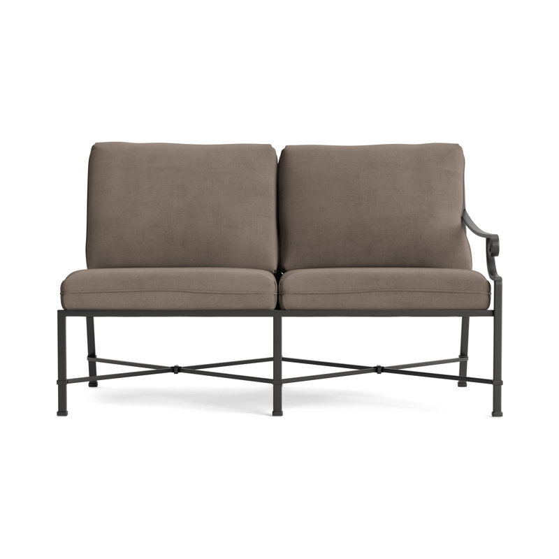 Venetian Outdoor 2 - Seat Loveseat, Fusion Moccasian, Textured Pewter