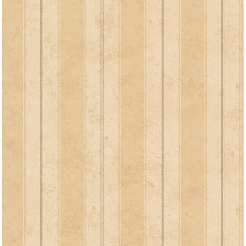 Rouleau de papier peint à rayures L 32,81 pi x l 20,5 po Mesilla Magellan, Brun clair / beige / doré