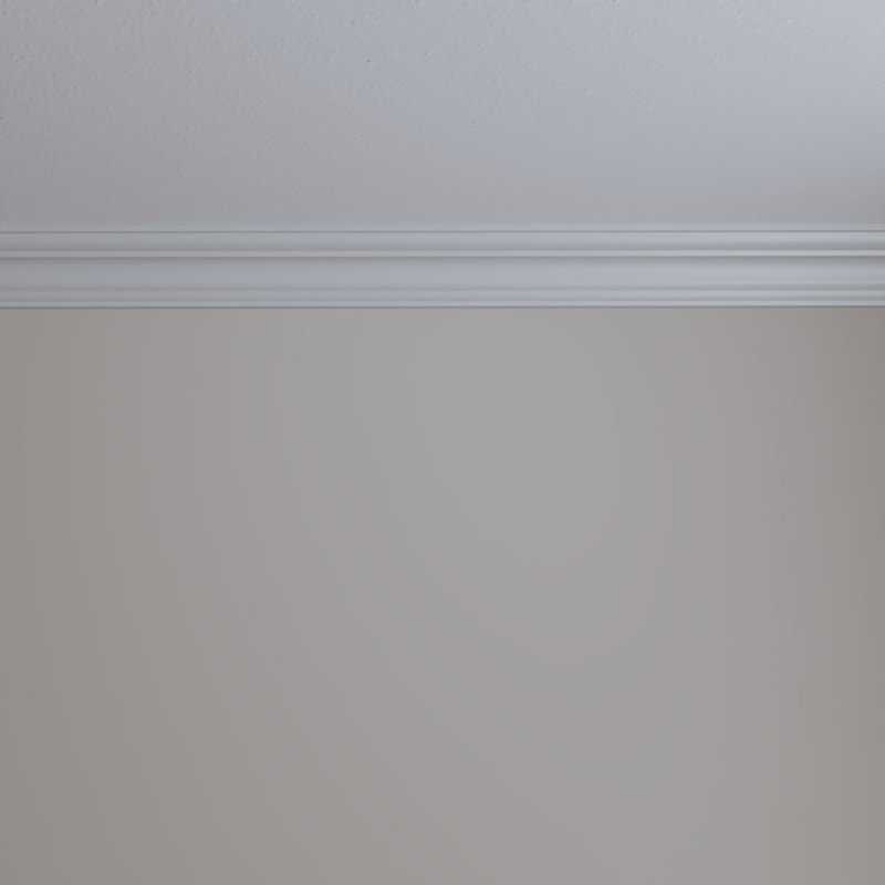 94.5" White Polyurethane Smooth Crown Moulding