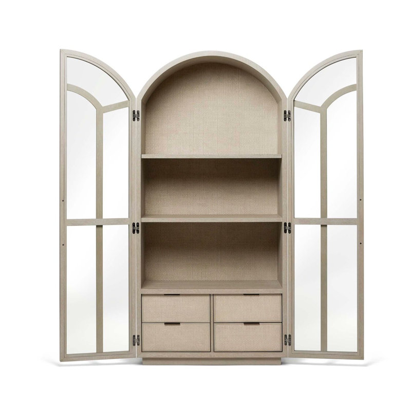 Claudine China Cabinet, Cliffside/Classic Bronze