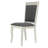 2-Piece Gray Upholstered Dining Chairs Set, Modern Fabric Side Chair with Solid Wood Legs