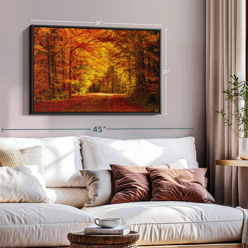 «Forest Autumn Trees Wall Art», H 31 po x l 21 po