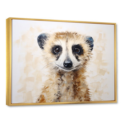 Minimalisme Meercat Portrait sur toile