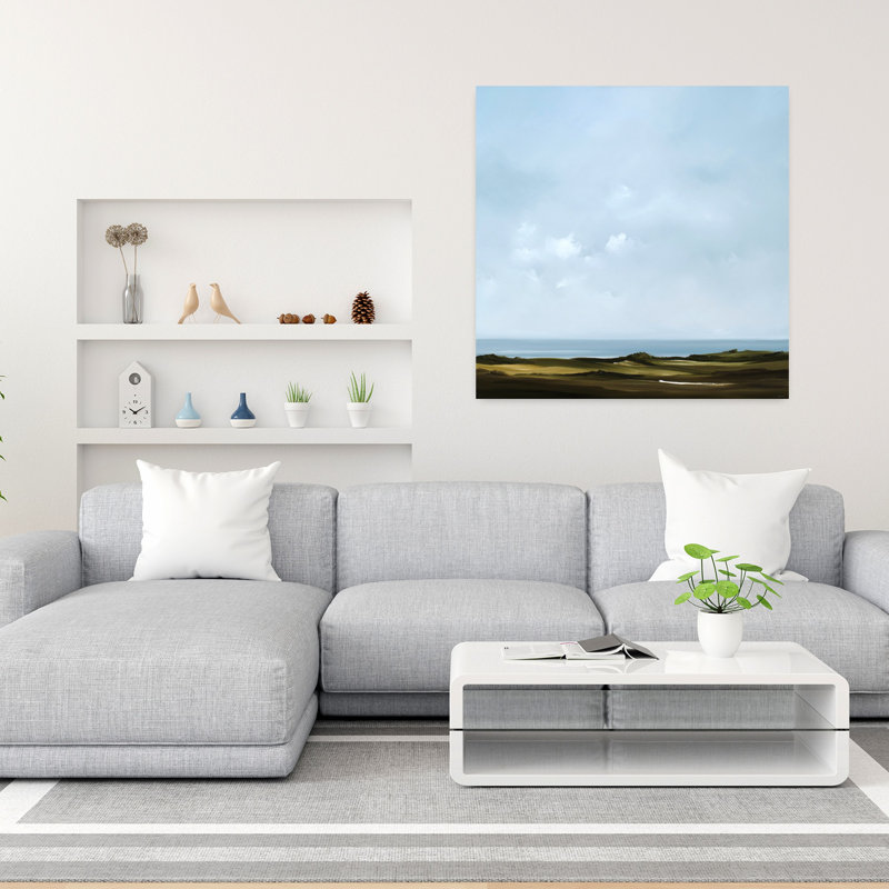 Sanctity, art abstrait de l'océan côtier, H 36 po x l 36 po