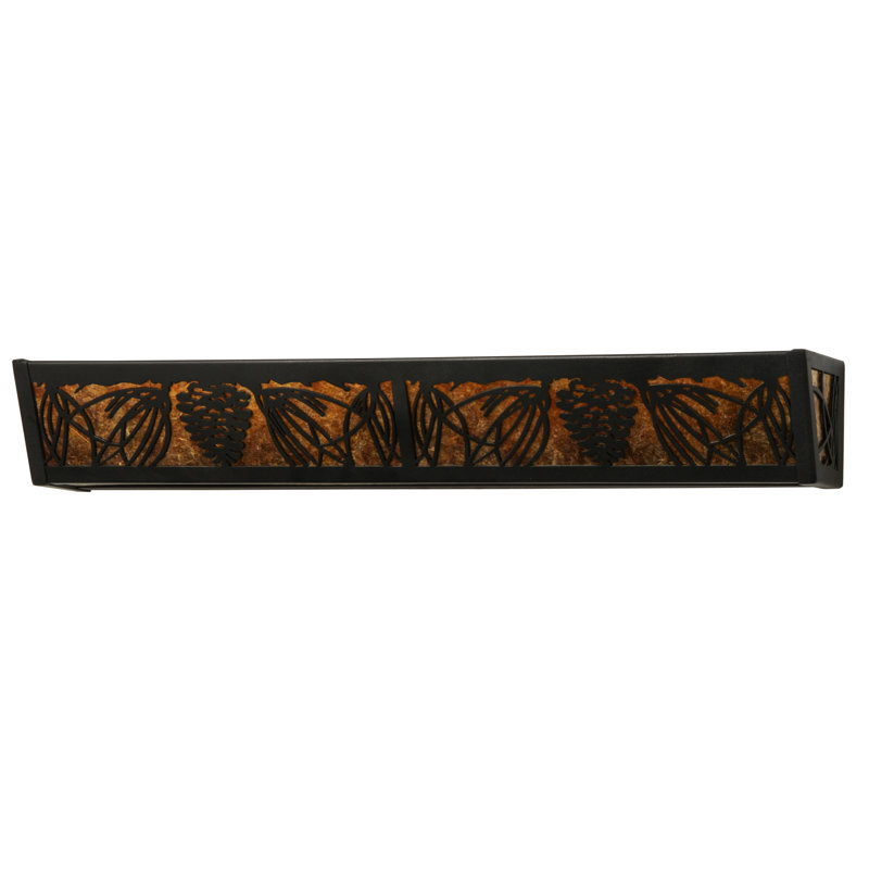 Rustic Lodge 4 - Light Bath Bar, Black, Armber