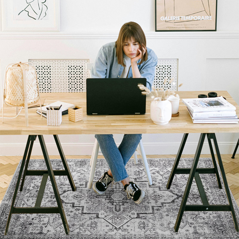 Chair Mat Floor Protector & Style Enhancer for Home Office or Dining Spaces, 45" W x 60" D