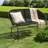 Modern Patio Sofas, Pe Rattan Iron Loveseat, Compact Outdoor Home