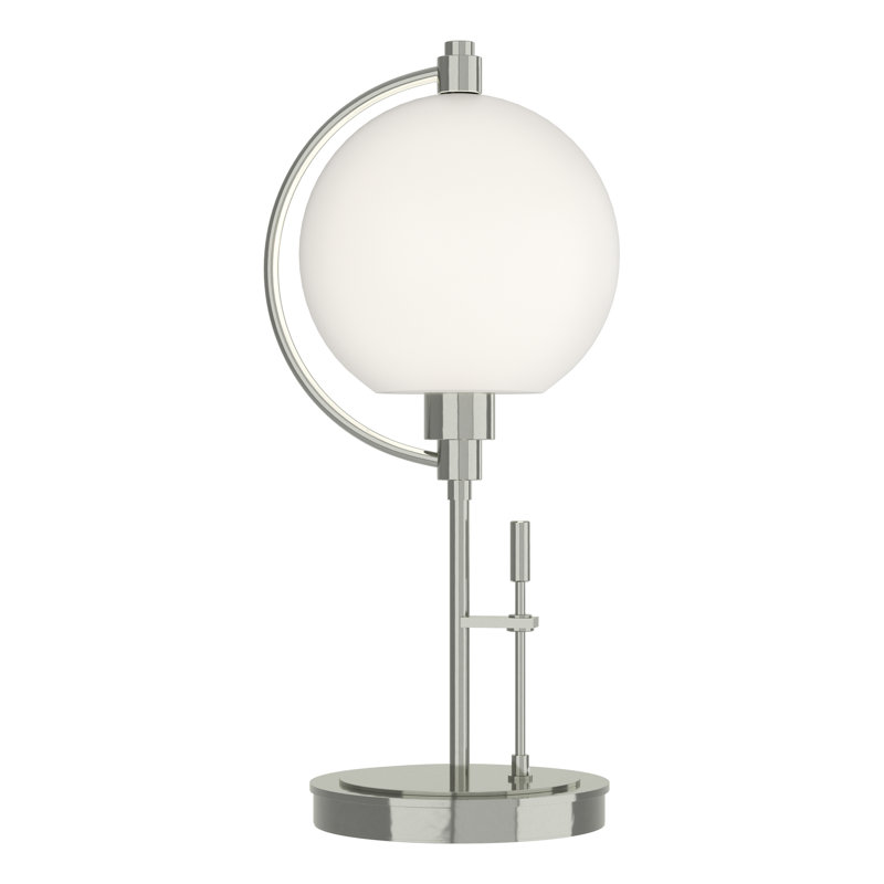 Pluto 19.3" Table Lamp, Opal, Sterling